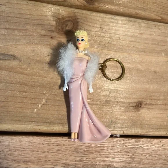 1996 VINTAGE BARBIE Enchanted Evening Keychain • Pink Gown - Picture 2 of 6